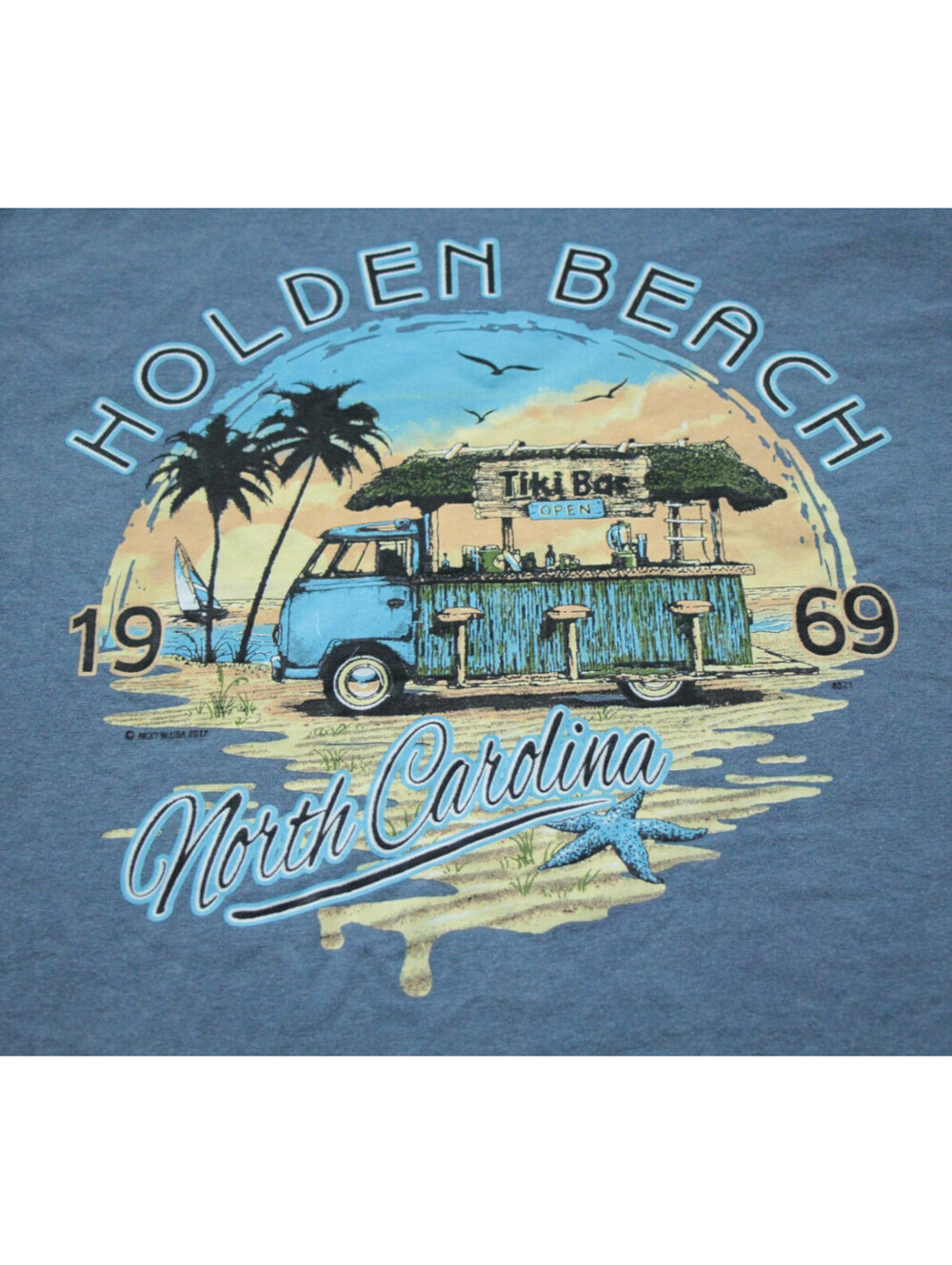Holden Beach North Carolina Long Sleeve T-Shirt Comfort Colors M Shirt Vacation